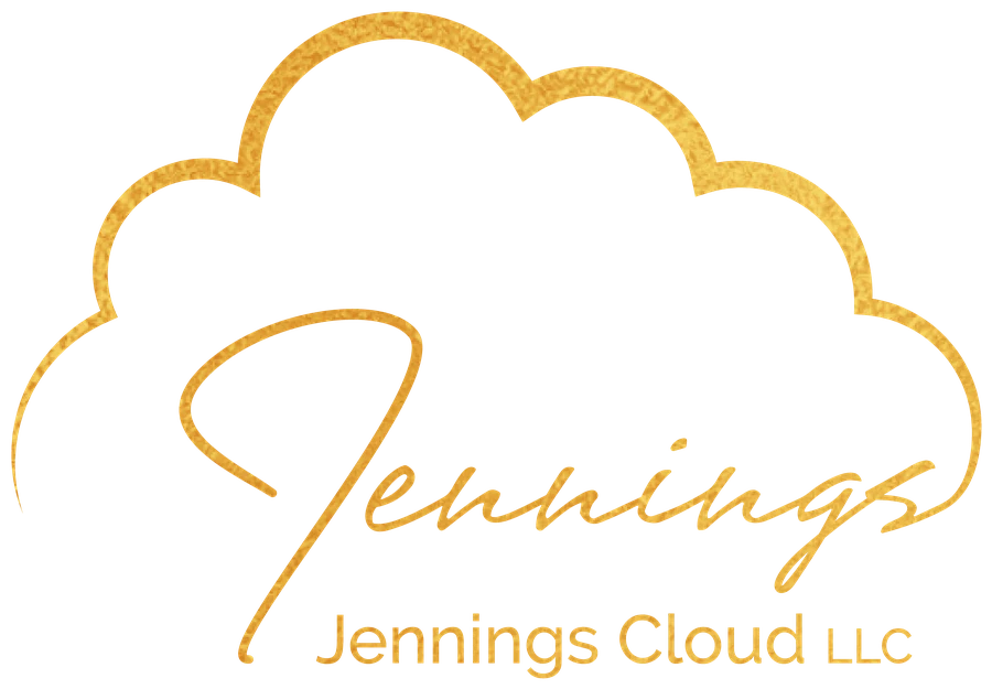 Jennings Cloud LLC logo, a gold cloud with the Jennings signature